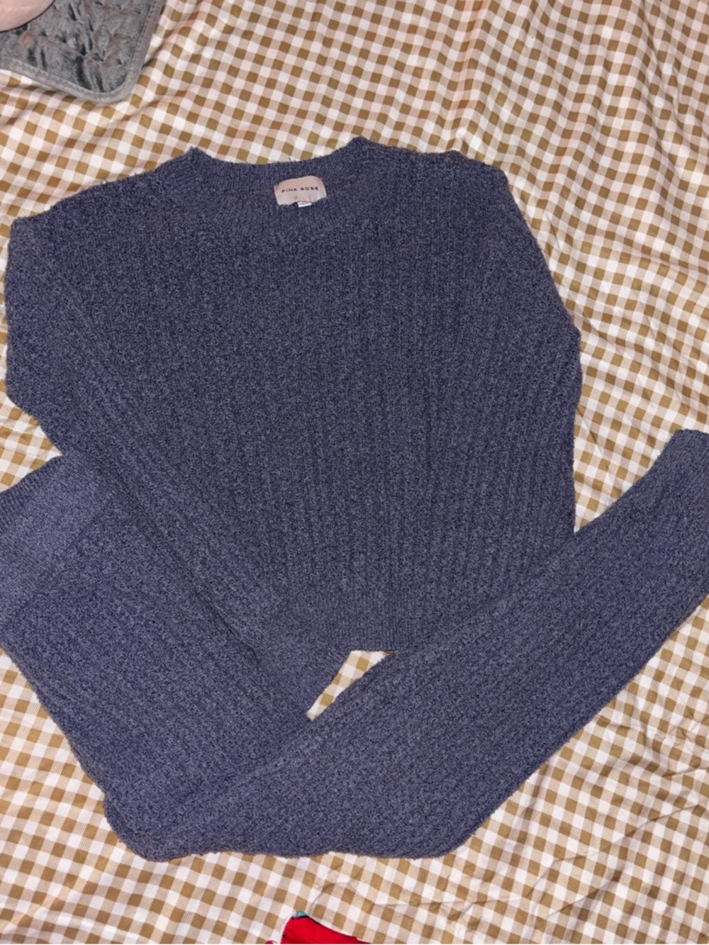 A New Day Navy Ribbed Crewneck Sweater